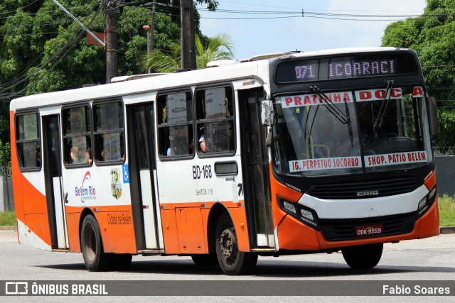 Belém Rio Transportes BD-168 na cidade de Belém, Pará, Brasil, por Fabio Soares. Número da foto: #10654249.