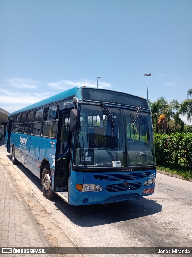 Biguaçu Transportes Coletivos Administração e Participação 413 na cidade de Florianópolis, Santa Catarina, Brasil, por Jonas Miranda. ID da foto: 10653364.