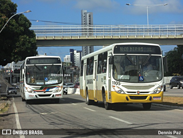 Transportes Guanabara 1105 na cidade de Natal, Rio Grande do Norte, Brasil, por Dennis Paz. ID da foto: 10657266.