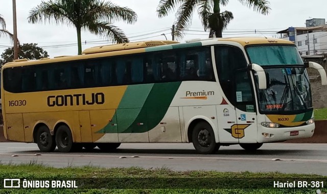 Empresa Gontijo de Transportes 16030 na cidade de Betim, Minas Gerais, Brasil, por Hariel BR-381. Número da foto: #10656722.