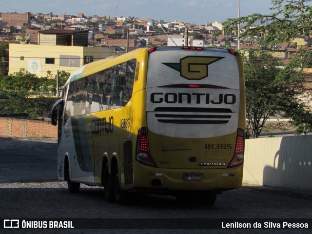 Empresa Gontijo de Transportes 18385 na cidade de Caruaru, Pernambuco, Brasil, por Lenilson da Silva Pessoa. ID da foto: 10657218.