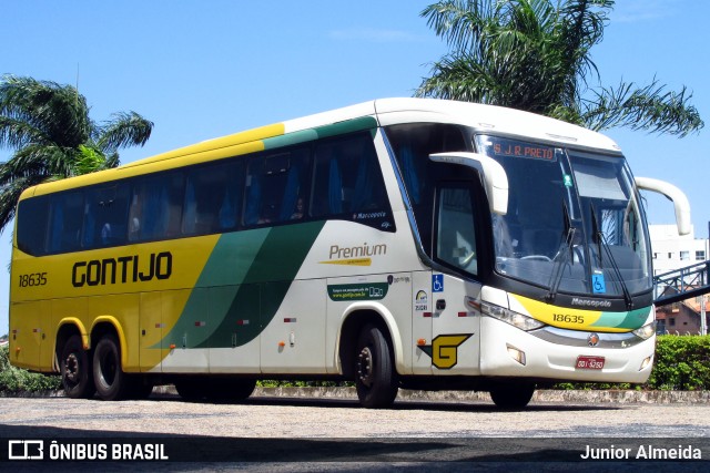 Empresa Gontijo de Transportes 18635 na cidade de Uberlândia, Minas Gerais, Brasil, por Junior Almeida. ID da foto: 10658112.