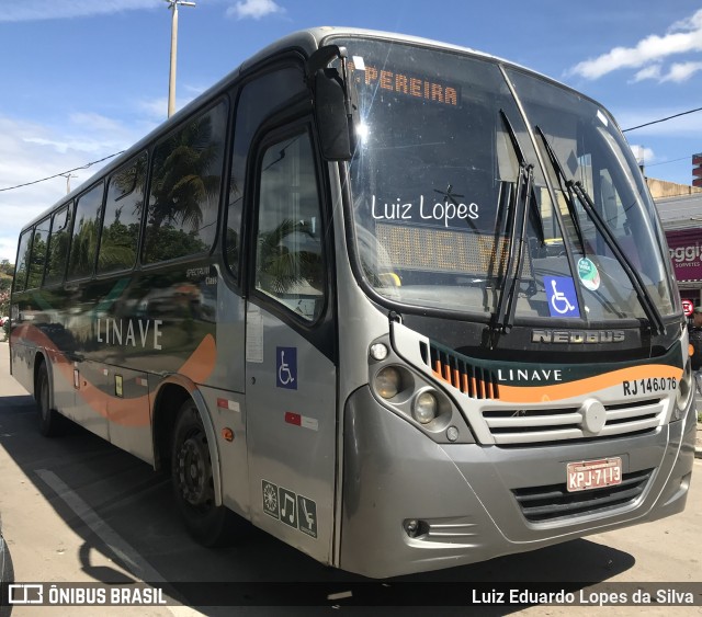 Linave Transportes RJ 146.076 na cidade de Três Rios, Rio de Janeiro, Brasil, por Luiz Eduardo Lopes da Silva. Número da foto: #10659291.