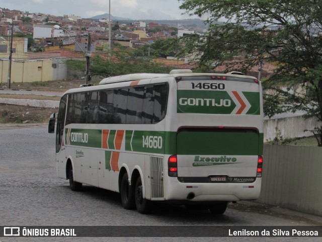 Empresa Gontijo de Transportes 14660 na cidade de Caruaru, Pernambuco, Brasil, por Lenilson da Silva Pessoa. ID da foto: 10657170.