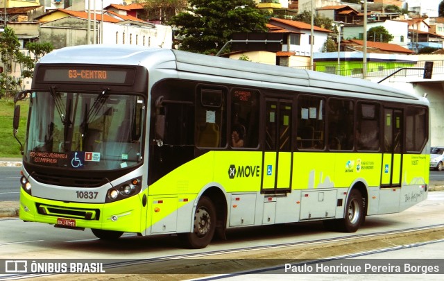 Viação Jardins 10837 na cidade de Belo Horizonte, Minas Gerais, Brasil, por Paulo Henrique Pereira Borges. Número da foto: #10659686.