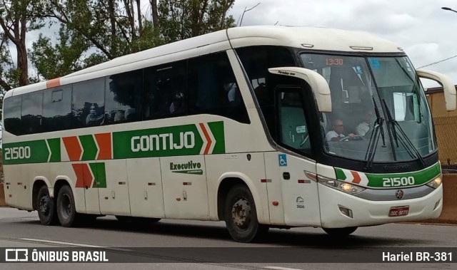 Empresa Gontijo de Transportes 21500 na cidade de Betim, Minas Gerais, Brasil, por Hariel BR-381. Número da foto: #10656735.