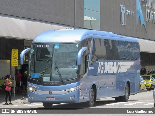 Viação Águia Branca RJ 193.018 na cidade de Rio de Janeiro, Rio de Janeiro, Brasil, por Luiz Guilherme. ID da foto: 10660572.