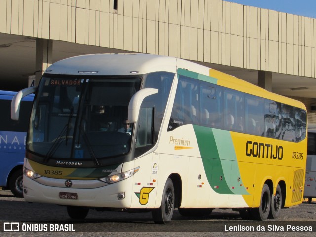 Empresa Gontijo de Transportes 18385 na cidade de Caruaru, Pernambuco, Brasil, por Lenilson da Silva Pessoa. ID da foto: 10660674.