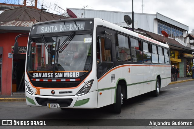 Buses San Miguel Higuito BUSMI 36 na cidade de San José, San José, Costa Rica, por Alejandro Gutiérrez. Número da foto: #10662092.
