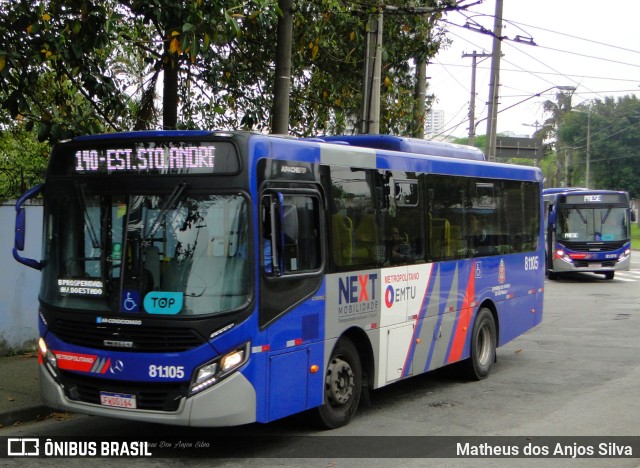 Next Mobilidade - ABC Sistema de Transporte 81.105 na cidade de Santo André, São Paulo, Brasil, por Matheus dos Anjos Silva. Número da foto: #10661858.