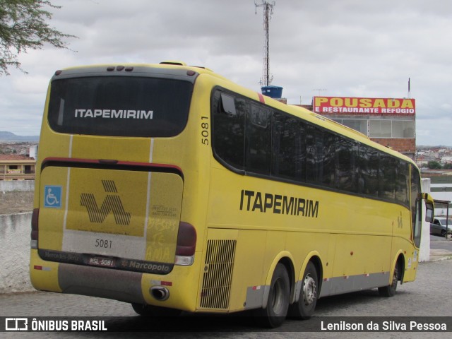 Viação Itapemirim 5081 na cidade de Caruaru, Pernambuco, Brasil, por Lenilson da Silva Pessoa. ID da foto: 10660650.