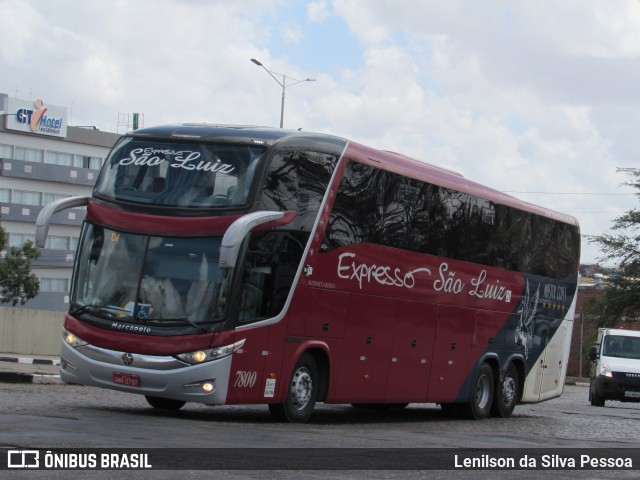 Expresso São Luiz 7800 na cidade de Caruaru, Pernambuco, Brasil, por Lenilson da Silva Pessoa. ID da foto: 10662520.