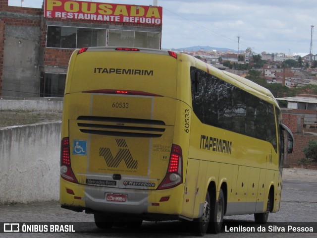 Viação Itapemirim 60533 na cidade de Caruaru, Pernambuco, Brasil, por Lenilson da Silva Pessoa. ID da foto: 10662502.