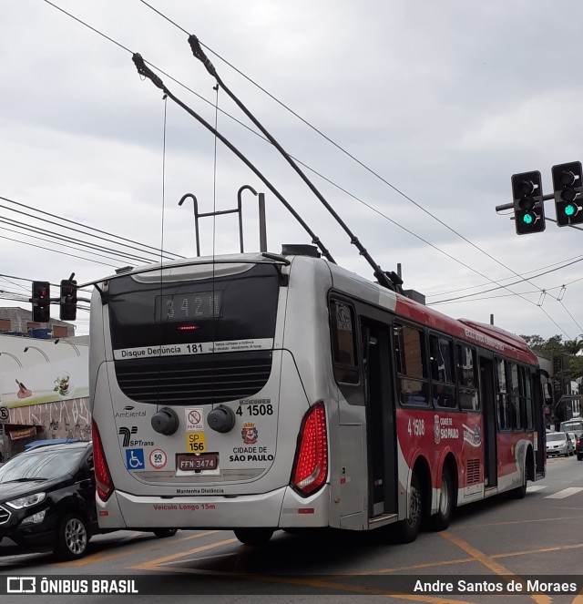 Himalaia Transportes > Ambiental Transportes Urbanos 4 1508 na cidade de São Paulo, São Paulo, Brasil, por Andre Santos de Moraes. ID da foto: 10665082.