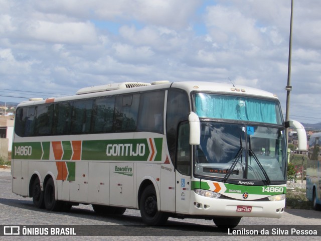 Empresa Gontijo de Transportes 14860 na cidade de Caruaru, Pernambuco, Brasil, por Lenilson da Silva Pessoa. ID da foto: 10662513.