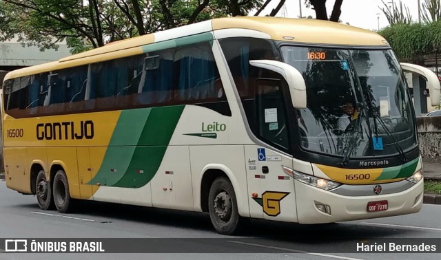 Empresa Gontijo de Transportes 16500 na cidade de Belo Horizonte, Minas Gerais, Brasil, por Hariel Bernades. ID da foto: 10663865.