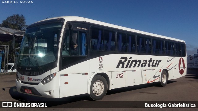 Rimatur Transportes 3118 na cidade de Curitiba, Paraná, Brasil, por Busologia Gabrielística. ID da foto: 10662391.