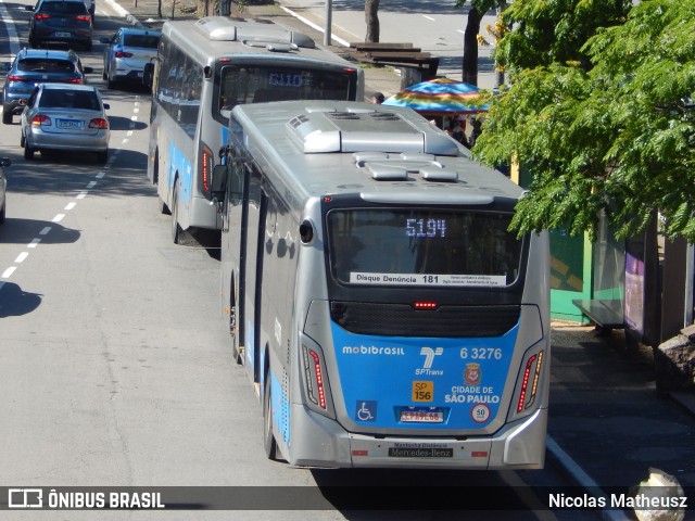 Viação Paratodos > São Jorge > Metropolitana São Paulo > Mobibrasil 6 3276 na cidade de São Paulo, São Paulo, Brasil, por Nicolas Matheusz. Número da foto: #10665532.
