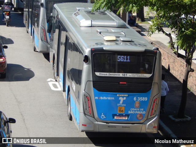 Viação Paratodos > São Jorge > Metropolitana São Paulo > Mobibrasil 6 3589 na cidade de São Paulo, São Paulo, Brasil, por Nicolas Matheusz. Número da foto: #10665534.