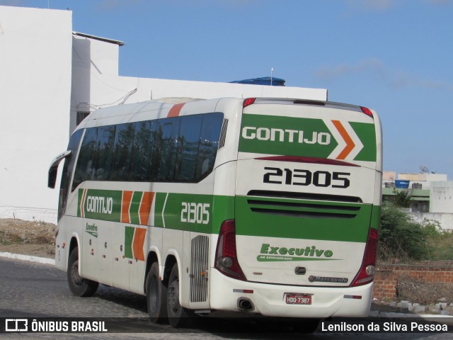 Empresa Gontijo de Transportes 21305 na cidade de Caruaru, Pernambuco, Brasil, por Lenilson da Silva Pessoa. ID da foto: 10665991.