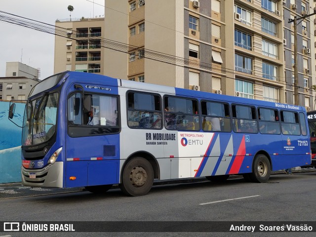 BR Mobilidade Baixada Santista 721153 na cidade de Santos, São Paulo, Brasil, por Andrey  Soares Vassão. ID da foto: 10666782.