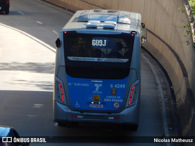 Viação Paratodos > São Jorge > Metropolitana São Paulo > Mobibrasil 6 4249 na cidade de São Paulo, São Paulo, Brasil, por Nicolas Matheusz. ID da foto: 10668177.