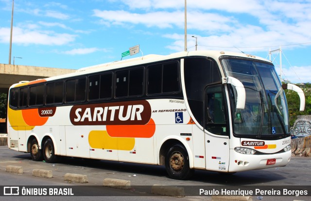Saritur - Santa Rita Transporte Urbano e Rodoviário 20600 na cidade de Belo Horizonte, Minas Gerais, Brasil, por Paulo Henrique Pereira Borges. Número da foto: #10668820.