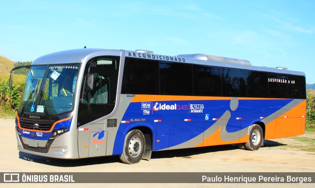 Viação Ideal B28739 na cidade de Paracambi, Rio de Janeiro, Brasil, por Paulo Henrique Pereira Borges. ID da foto: 10668139.