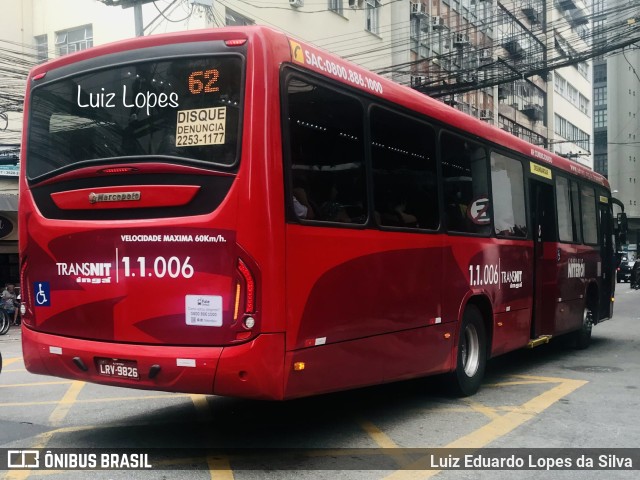 Auto Lotação Ingá 1.1.006 na cidade de Niterói, Rio de Janeiro, Brasil, por Luiz Eduardo Lopes da Silva. ID da foto: 10668868.