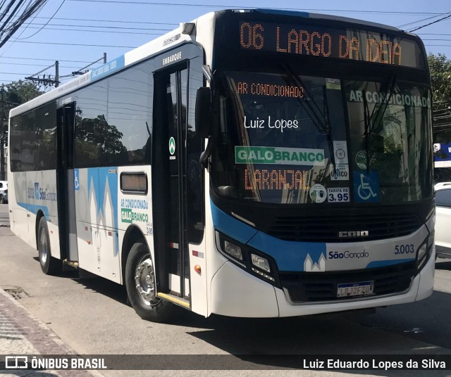 Viação Galo Branco 5.003 na cidade de São Gonçalo, Rio de Janeiro, Brasil, por Luiz Eduardo Lopes da Silva. Número da foto: #10665894.