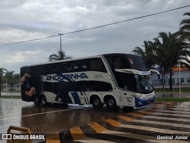 Empresa de Transportes Andorinha 7403 na cidade de Campo Grande, Mato Grosso do Sul, Brasil, por Genival Júnior. Número da foto: #10666590.