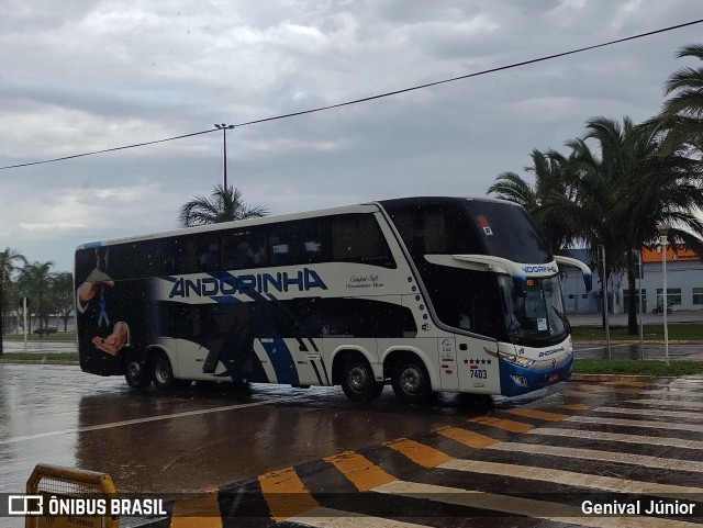 Empresa de Transportes Andorinha 7403 na cidade de Campo Grande, Mato Grosso do Sul, Brasil, por Genival Júnior. ID da foto: 10666590.