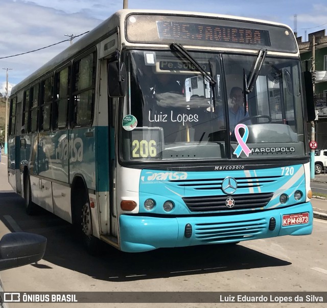 TRANSA - Transa Transporte Coletivo 720 na cidade de Três Rios, Rio de Janeiro, Brasil, por Luiz Eduardo Lopes da Silva. ID da foto: 10665901.