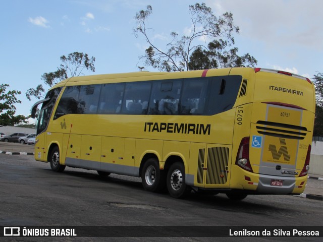 Viação Itapemirim 60751 na cidade de Caruaru, Pernambuco, Brasil, por Lenilson da Silva Pessoa. ID da foto: 10666009.