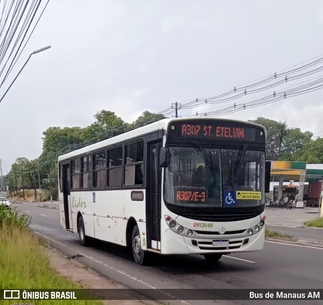 Auto Ônibus Líder 0912049 na cidade de Manaus, Amazonas, Brasil, por Bus de Manaus AM. ID da foto: 10666975.