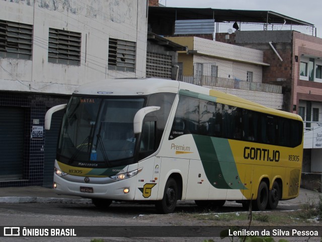 Empresa Gontijo de Transportes 18305 na cidade de Caruaru, Pernambuco, Brasil, por Lenilson da Silva Pessoa. ID da foto: 10670530.