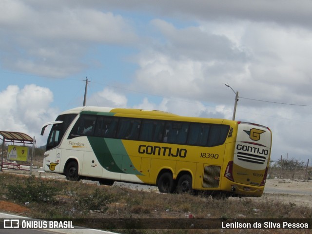 Empresa Gontijo de Transportes 18390 na cidade de Caruaru, Pernambuco, Brasil, por Lenilson da Silva Pessoa. ID da foto: 10670557.