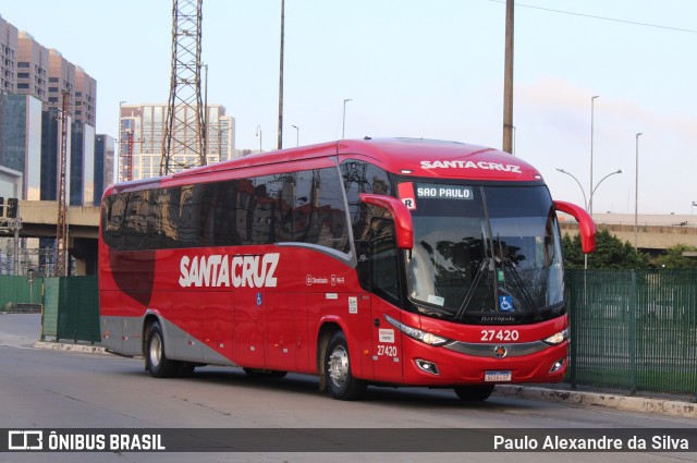 Viação Santa Cruz 27420 na cidade de São Paulo, São Paulo, Brasil, por Paulo Alexandre da Silva. ID da foto: 10671166.