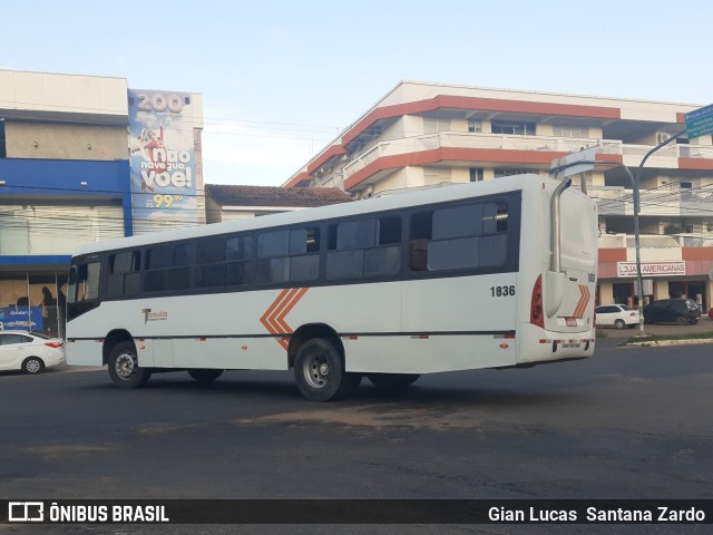 Transvida Transporte Coletivo 1836 na cidade de Ji-Paraná, Rondônia, Brasil, por Gian Lucas  Santana Zardo. Número da foto: #10669674.