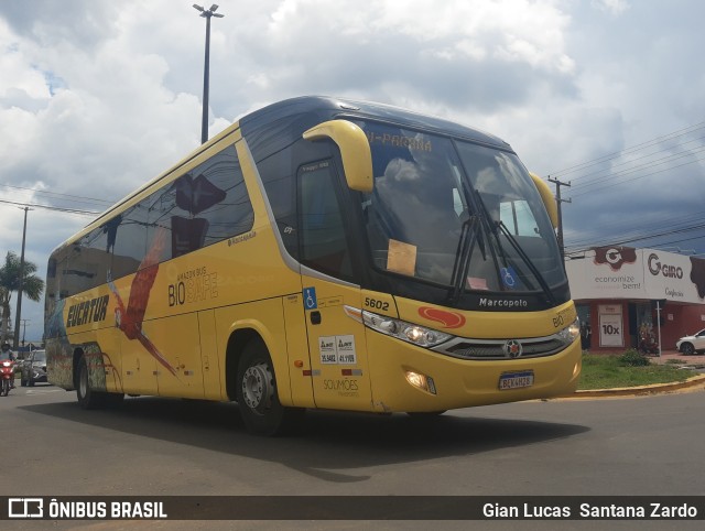 Eucatur - Empresa União Cascavel de Transportes e Turismo 5602 na cidade de Ji-Paraná, Rondônia, Brasil, por Gian Lucas  Santana Zardo. Número da foto: #10671379.