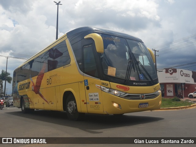 Eucatur - Empresa União Cascavel de Transportes e Turismo 5602 na cidade de Ji-Paraná, Rondônia, Brasil, por Gian Lucas  Santana Zardo. ID da foto: 10671379.