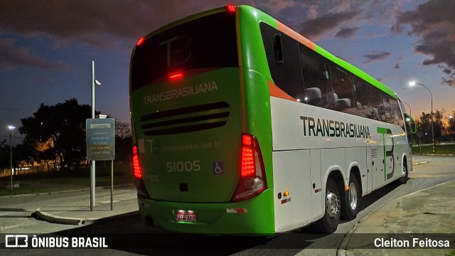 Transbrasiliana Transportes e Turismo 51005 na cidade de Brasília, Distrito Federal, Brasil, por Cleiton Feitosa. ID da foto: 10669105.