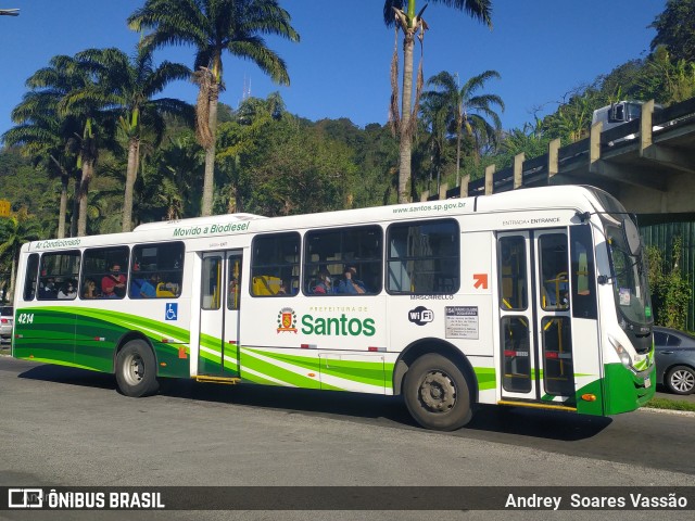 Viação Piracicabana Santos 4214 na cidade de Santos, São Paulo, Brasil, por Andrey  Soares Vassão. ID da foto: 10671090.