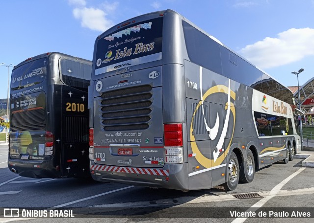 Isla Bus Transportes 1700 na cidade de Aparecida, São Paulo, Brasil, por Vicente de Paulo Alves. ID da foto: 10669770.