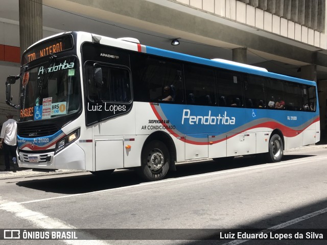 Viação Pendotiba RJ 211.020 na cidade de Niterói, Rio de Janeiro, Brasil, por Luiz Eduardo Lopes da Silva. ID da foto: 10671419.