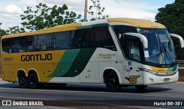 Empresa Gontijo de Transportes 18555 na cidade de Betim, Minas Gerais, Brasil, por Hariel BR-381. ID da foto: 10672457.