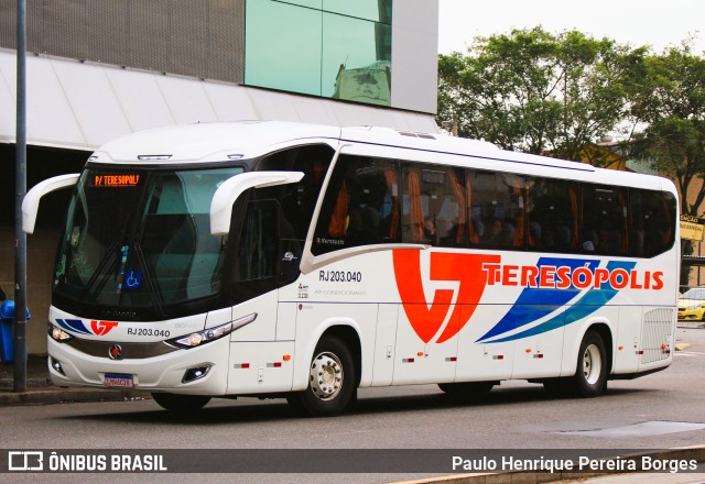 Viação Teresópolis RJ 203.040 na cidade de Rio de Janeiro, Rio de Janeiro, Brasil, por Paulo Henrique Pereira Borges. Número da foto: #10674707.