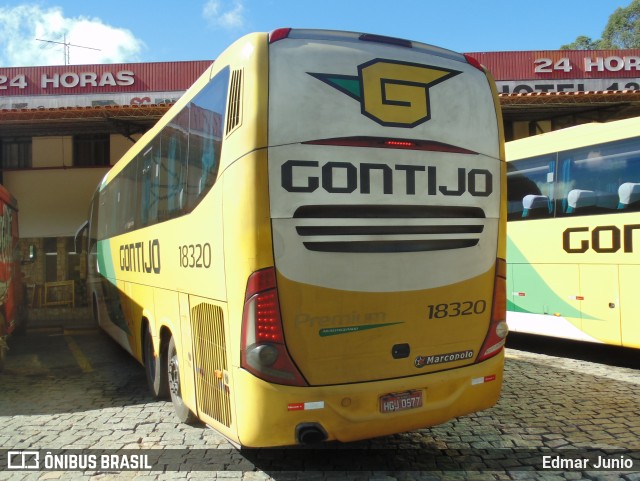 Empresa Gontijo de Transportes 18320 na cidade de Camanducaia, Minas Gerais, Brasil, por Edmar Junio. ID da foto: 10674290.