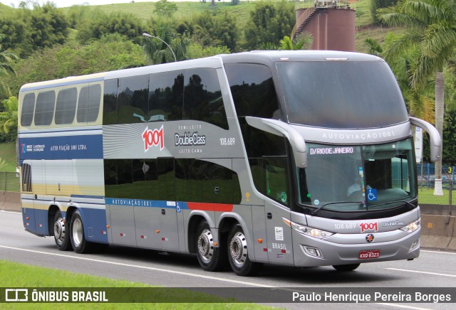 Auto Viação 1001 RJ 108.689 na cidade de Piraí, Rio de Janeiro, Brasil, por Paulo Henrique Pereira Borges. ID da foto: 10674718.