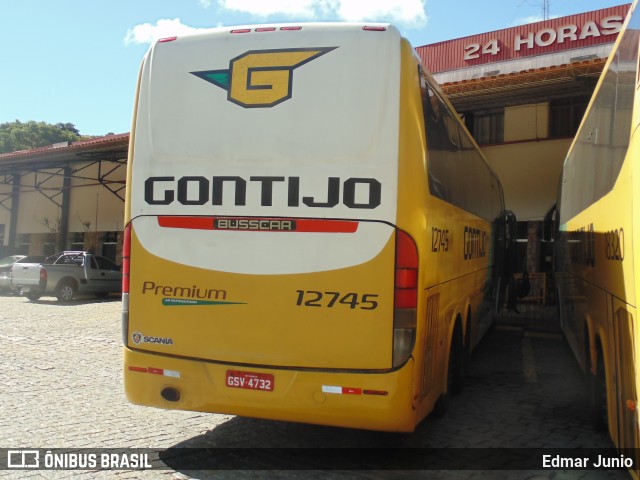 Empresa Gontijo de Transportes 12745 na cidade de Camanducaia, Minas Gerais, Brasil, por Edmar Junio. ID da foto: 10674416.